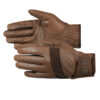 Breathable leather mesh horse riding gloves with crystal bit design