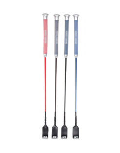 Lightweight jumping crop with comfortable gel handle and flap