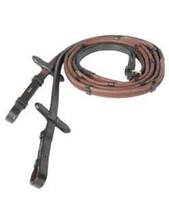 High quality soft rubber reins with cleats or stoppers for ultimate grip when horse riding