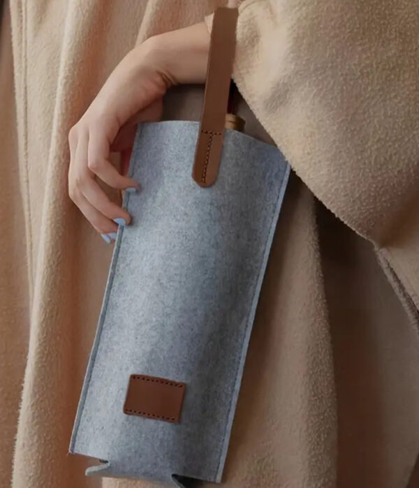 Equestrian Felt Bottle Gift Bag - Image 2