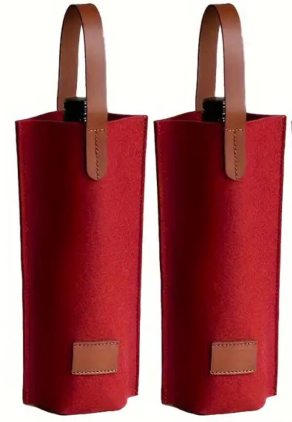 Equestrian Felt Bottle Gift Bag - Image 4