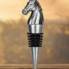 Antique Horse Head Dark Charcoal Wine Bottle Stopper