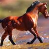 Breyer CollectA Thoroughbred Mare Bay vinyl model horse with detailed bay colouring