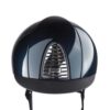 KEP Cromo 2 Shine Blue Grid Chrome equestrian riding helmet with adjustable fit and ventilation