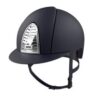 KEP Cromo 2 Mica Blue Grid Chrome equestrian riding helmet with adjustable fit and ventilation