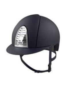 KEP Cromo 2 Mica Blue Grid Chrome equestrian riding helmet with adjustable fit and ventilation