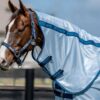 amigo bug rug plus azure horse fly rug with breathable mesh and detachable hood for full protection