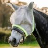 amigo comfort fly protection mask silver lime with breathable mesh and soft edging