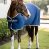 amigo comfort jersey cooler navy made from breathable moisture wicking fabric for drying horses