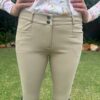 DEE Beige Performance Jods women’s riding jodhpurs with silicone knee grip and stretch fabric