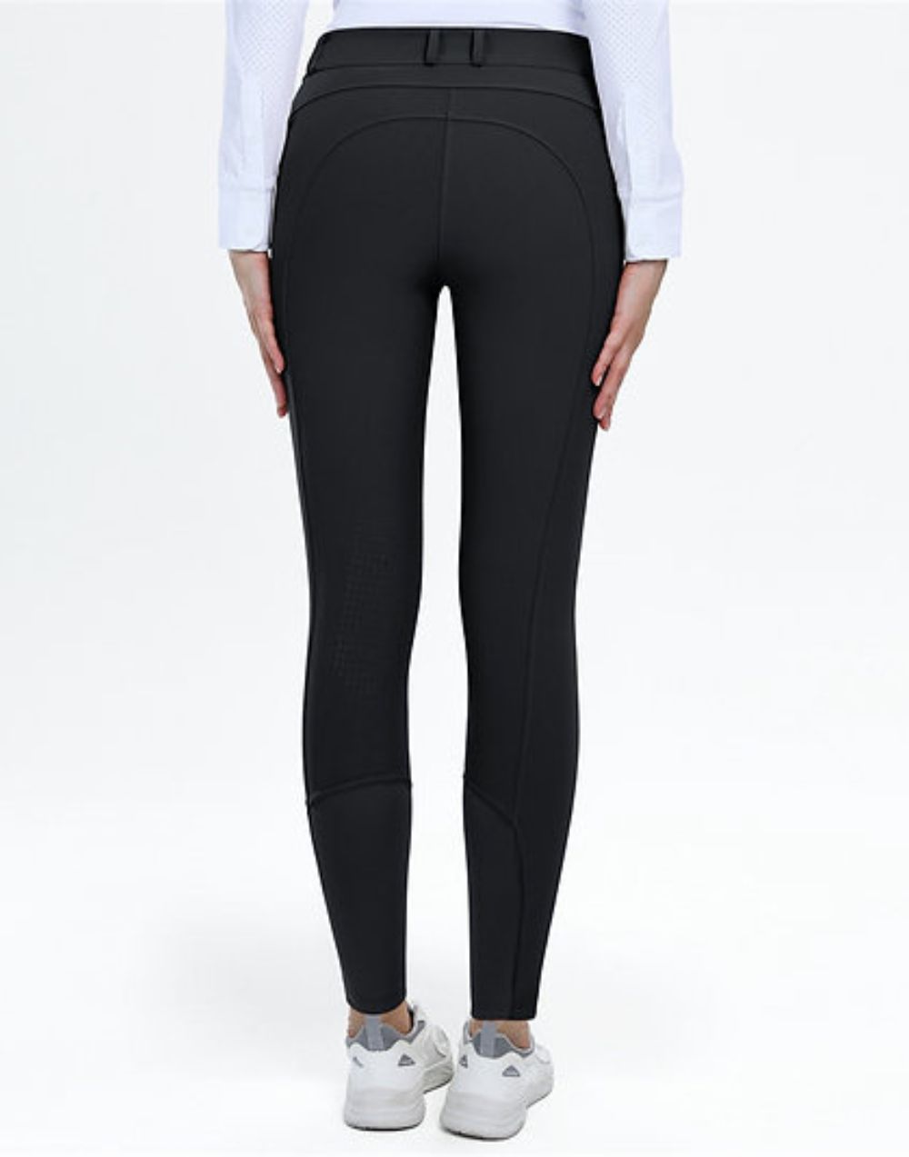 DEE Black Performance Jods women’s riding jodhpurs with silicone knee grip and stretch fabric