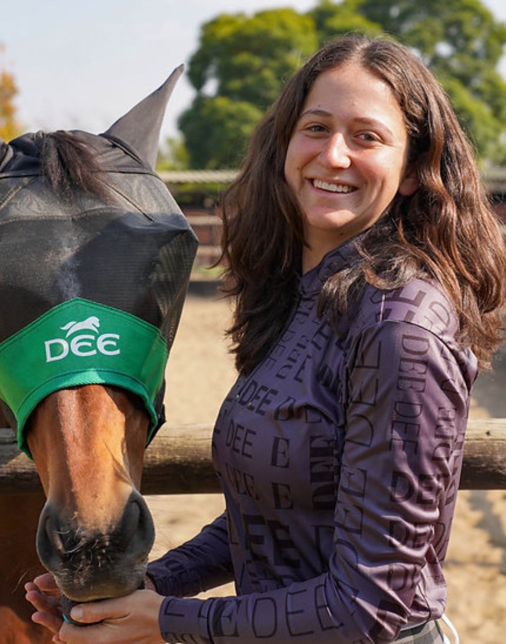 DEE Typographic Sun Shirt women’s equestrian riding shirt with breathable lightweight fabric
