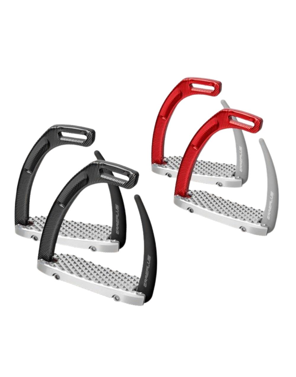 Erreplus safety stirrups made from lightweight aluminium for improved rider safety and stability in the saddle