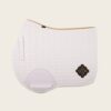 Espoir Allure Saddle Pad White ergonomic saddle pad with reinforced girth area