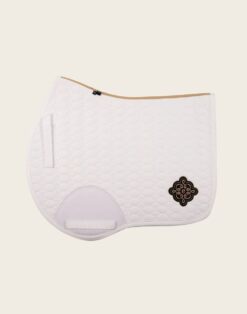 Espoir Allure Saddle Pad White ergonomic saddle pad with reinforced girth area