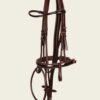 Espoir Bijou Bridle Brown premium leather bridle with rolled and patent details