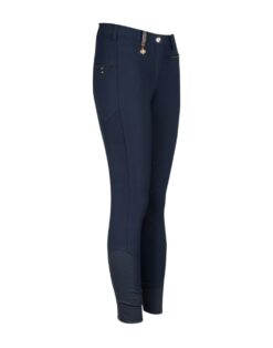Espoir Coquet Navy Knee Grip Breeches breathable bamboo riding breeches for women