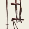 Espoir La Reine Bridle Brown padded leather snaffle bridle with flash noseband