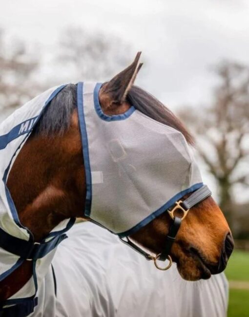 Mio Fly Mask White/Ny No Ears