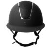 Horze AURORA riding helmet with glitter shiny panels, wide visor and dial-fit system, available in multiple colours