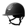Horze AURORA riding helmet with glitter shiny panels, wide visor and dial-fit system, available in multiple colours