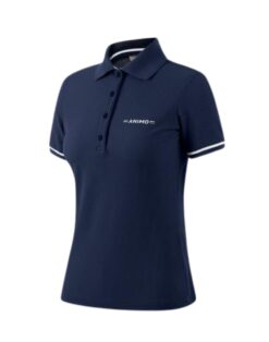 Animo Brevius Blue riding shirt premium breathable stretch equestrian shirt with tailored fit