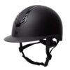 Horze Cadence riding helmet black snake lightweight adjustable equestrian helmet with visor and ventilation