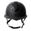 Horze Cadence riding helmet black snake lightweight adjustable equestrian helmet with visor and ventilation