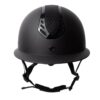 Horze Cadence riding helmet black snake lightweight adjustable equestrian helmet with visor and ventilation