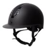 Horze Cadence riding helmet black snake lightweight adjustable equestrian helmet with visor and ventilation