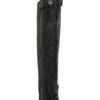 Horze Cosmos half chaps dark brown leather riding chaps with zip and elastic panel for secure fit