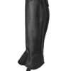 Horze Cosmos half chaps dark brown leather riding chaps with zip and elastic panel for secure fit