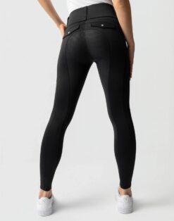 Horze Anya full grip riding tights UPF 50 lightweight breathable riding leggings for women / Black