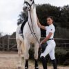 Horze Anya full grip riding tights UPF 50 lightweight breathable riding leggings for women / White