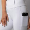 Horze Anya full grip riding tights UPF 50 lightweight breathable riding leggings for women / White