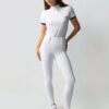 Horze Anya full grip riding tights UPF 50 lightweight breathable riding leggings for women / White