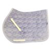 Mattes Full Numnah in polyester velvet with cord trim detail, SPINEFREE design and SADDLE-FIX system, premium equestrian saddle pad by E.A. Mattes Germany