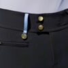 La Regalia Gato Breeches in black with high waist, half-sticky knee grip, ribbed back panel and seamless seat