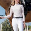 La Regalia Gato Breeches in black with high waist, half-sticky knee grip, ribbed back panel and seamless seat