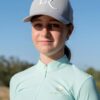La Regalia LR Monogram Cap in grey and black with embroidered LR monogram, structured curved brim and adjustable strap, premium equestrian lifestyle cap