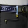 La Regalia Elastic Riding Belt with black leather detailing and gun metal grey La Regalia buckle, stylish equestrian belt for everyday wear