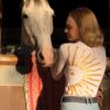 La Regalia Solana Baselayer with signature Argentinian half sun design on the back, cuffed sleeves and built-in sun protection, lightweight equestrian baselayer
