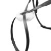 Horze Monterrey Grackle Bridle soft leather with white stitch details and wool-lined noseband