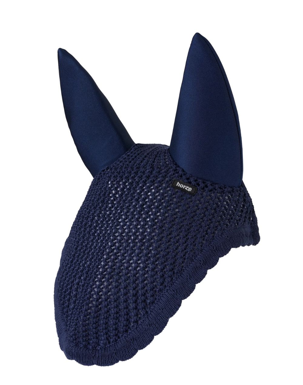 Horze Silent Ear Net crochet with neoprene ear pieces and scalloped edge
