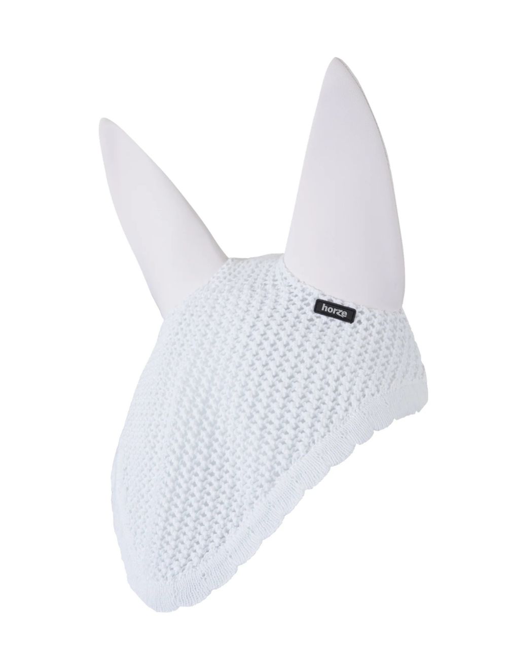 Horze Silent Ear Net crochet with neoprene ear pieces and scalloped edge