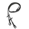 Horze Slender Web Reins slim 5/8 width with leather stoppers and stainless steel hardware