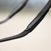 Horze Slender Web Reins slim 5/8 width with leather stoppers and stainless steel hardware