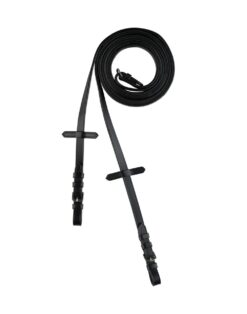 Horze Slim Reins with Rubber Inside leather with stainless steel buckles and stoppers