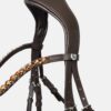 Horze Clermont Anatomic Leather Bridle with crystal chain browband and padded neckpiece