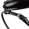 Horze Grayson Anatomic Snaffle Bridle padded leather with rhinestone V-shaped browband